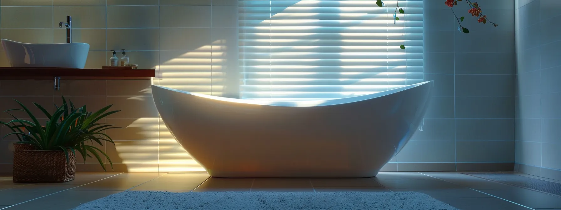 a newly resurfaced bathtub with a shiny, durable finish that enhances the overall appeal of the bathroom.