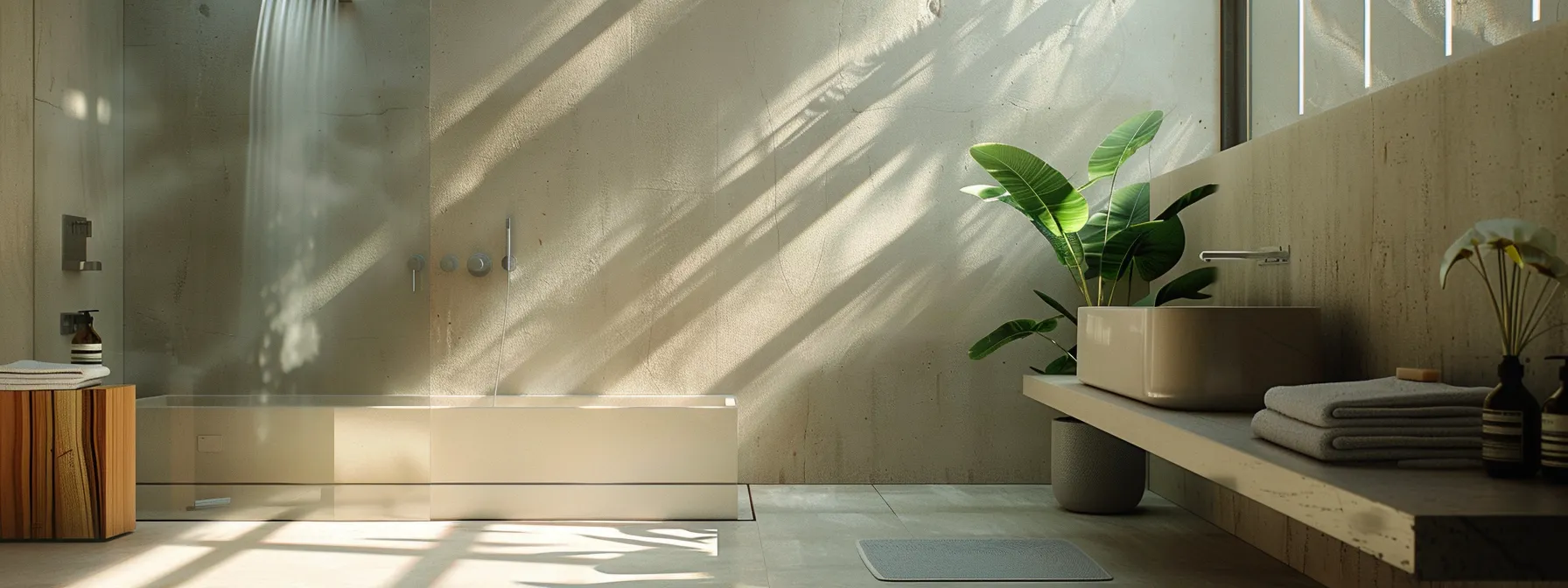 a newly resurfaced bathroom with modern water-efficient fixtures.