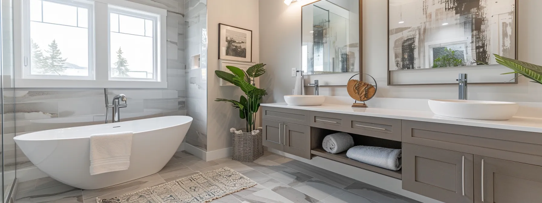 a modern, stylish bathroom with updated fixtures and sleek design, appealing to potential buyers with a higher offer.