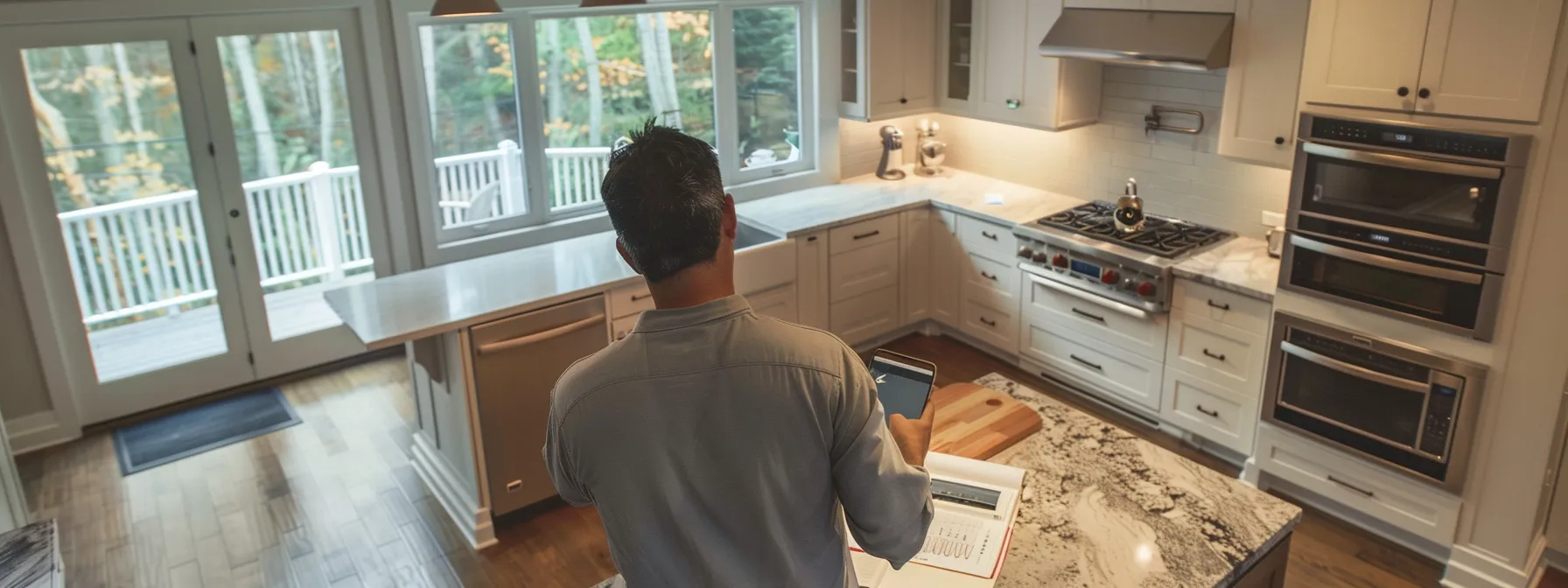 a homeowner examining different financing options for a kitchen renovation project.