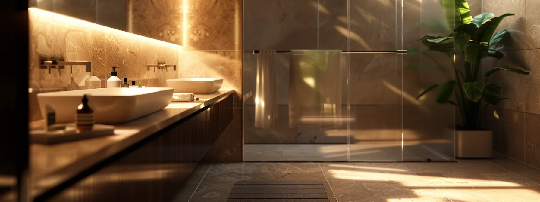 a bathroom with modern luxury finishes that do not match the overall design of the home.