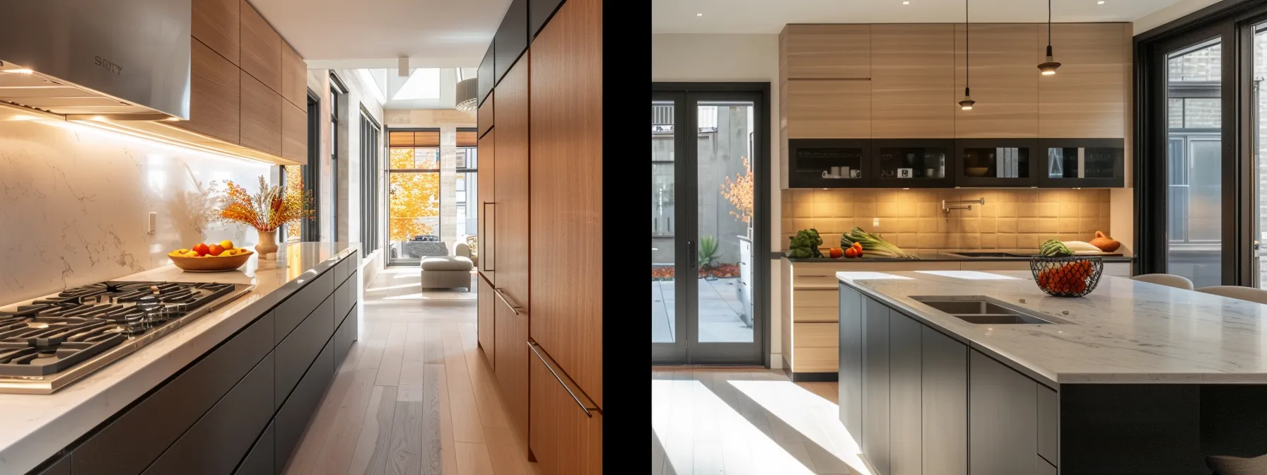 a kitchen with sleek, modern design elements blending seamlessly with the homeowner's personal style.