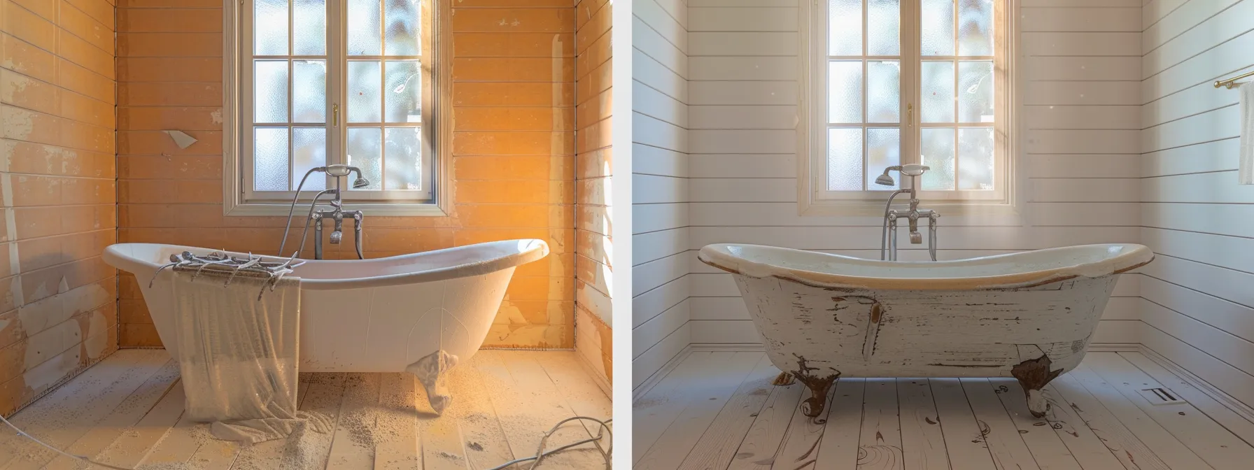 a bathtub being refinished with different colors and finishes to match the owner's style and enhance the bathroom's appeal.