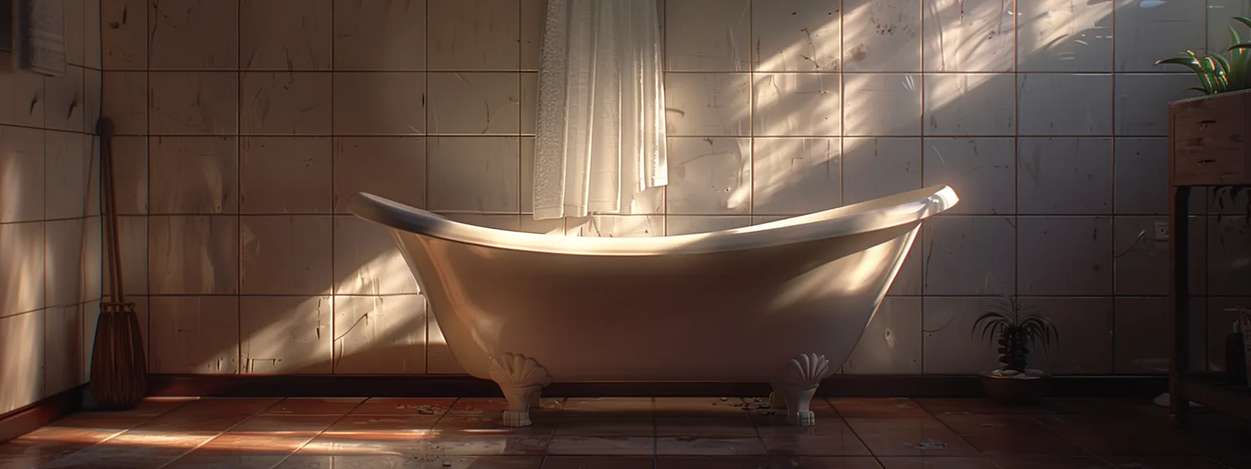 a newly resurfaced bathtub gleaming in a renovated bathroom.