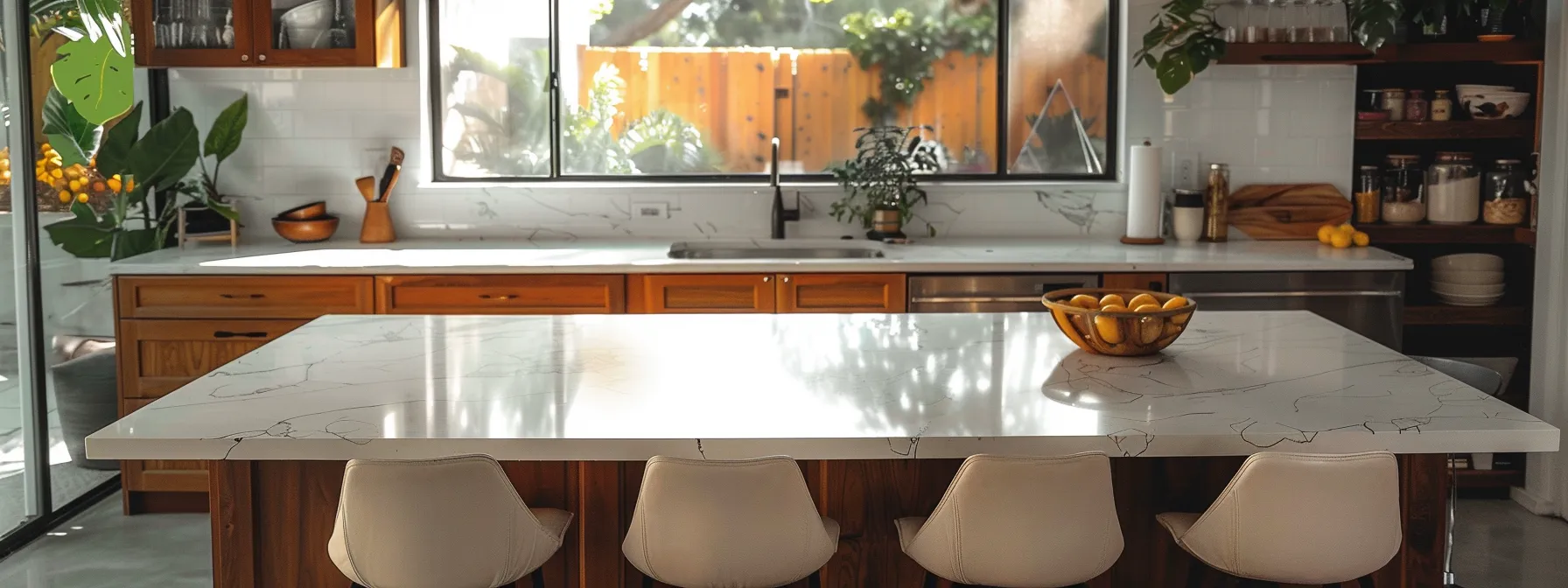 a sleek, modern kitchen with new countertops in a chic, budget-friendly design.