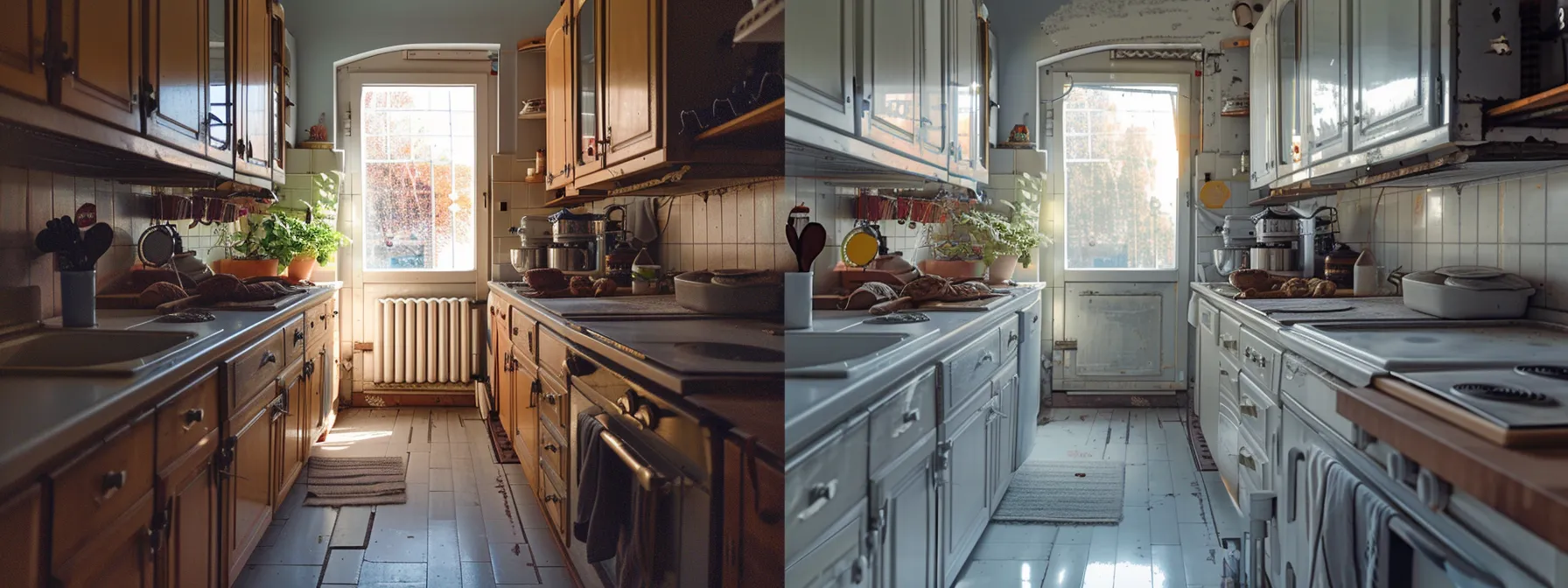 transforming old kitchen cabinets into beautiful, functional pieces with a simple refinishing process.