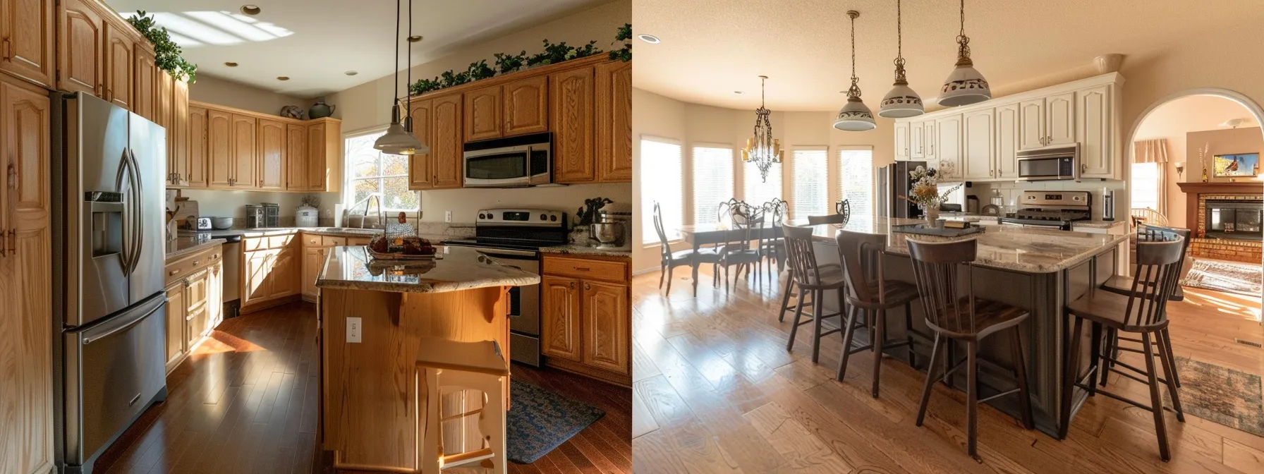 a kitchen with cabinets being refinished or resurfaced to enhance functionality and style.