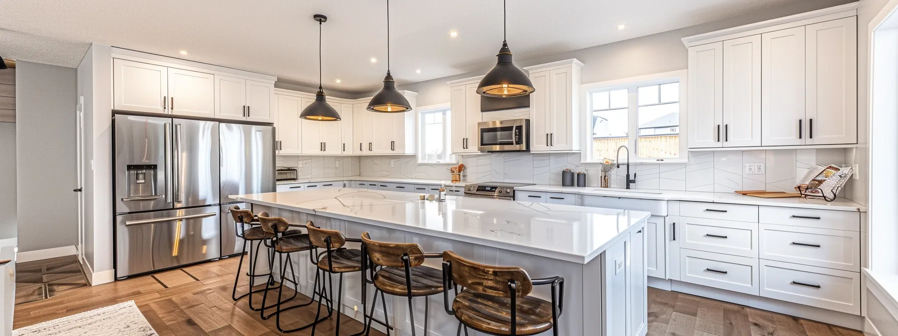 a renovated kitchen with modern, stylish cabinets increases home value.