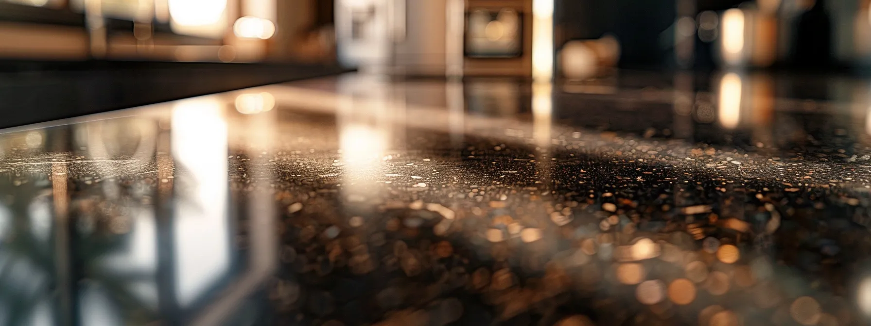 a close-up shot of a countertop featuring minor scratches being expertly repaired with precision and care.