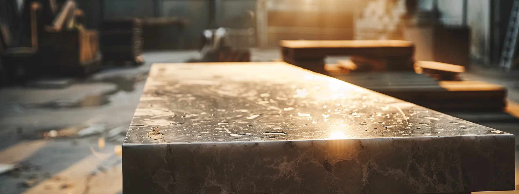 a sleek marble benchtop being resurfaced, showcasing durability and aesthetic appeal.