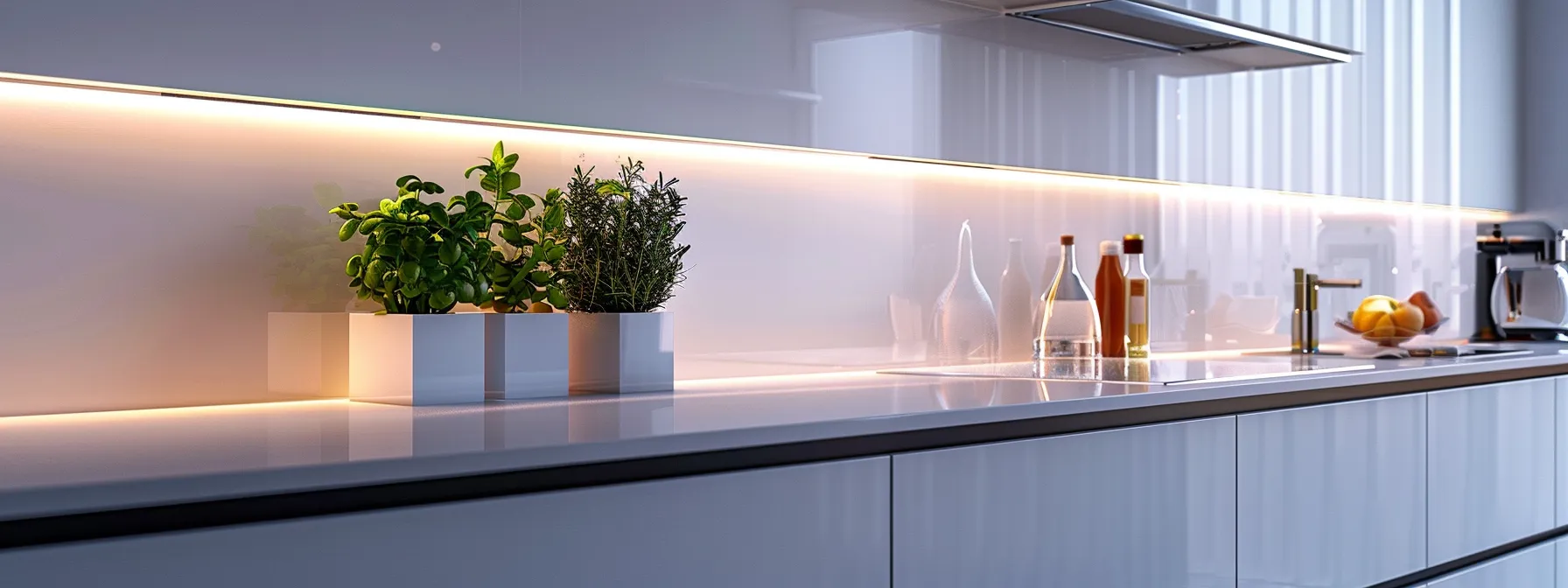 a sleek, glossy white thermofoil kitchen cabinet door with a satin finish, showcasing its resin and plastic properties for a modern and durable look.