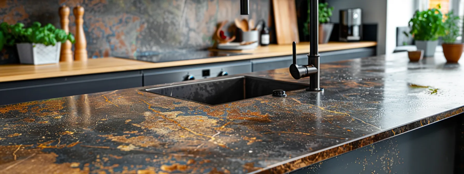 a sleek, modern kitchen with a beautifully resurfaced benchtop, showcasing the smart renovation choice for increasing home value in the real estate market.